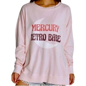 NWT Wildfox crewneck Valentine’s Day Mercury Retro Babe PINK color